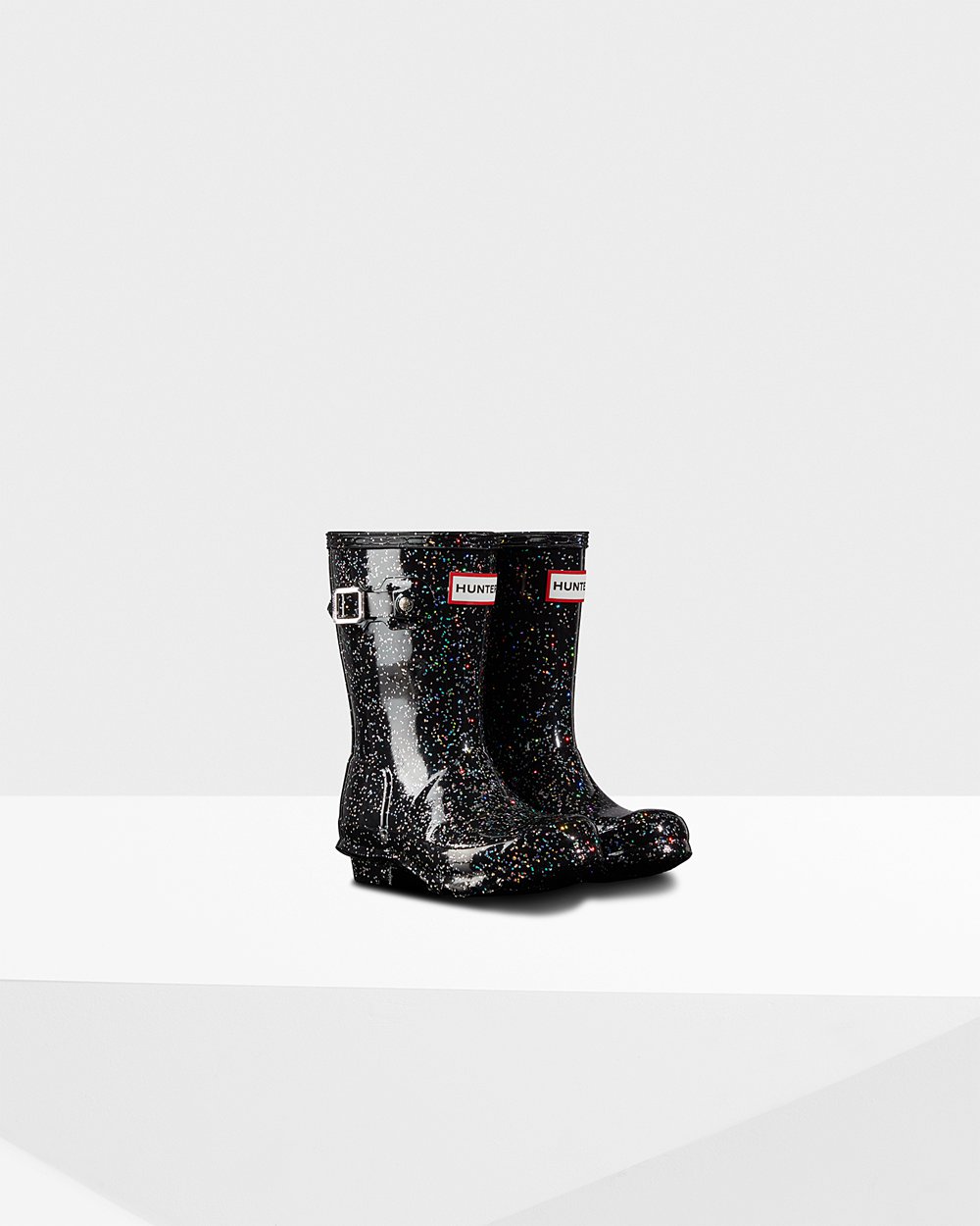 Kids Hunter Original Little Giant Glitter - Rain Boots Black - 6218-SZHUT